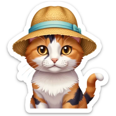 A cute cat at the beach and ocean at sunset sticker