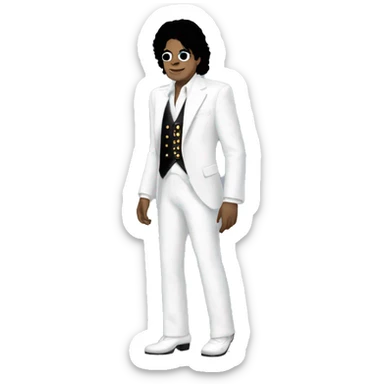 Michael jackson white suit moonwalk sticker