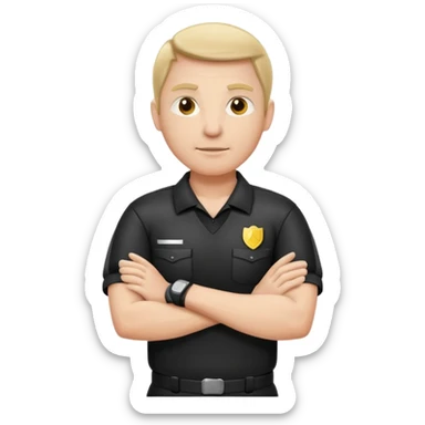 referee with crossed arms up sticker