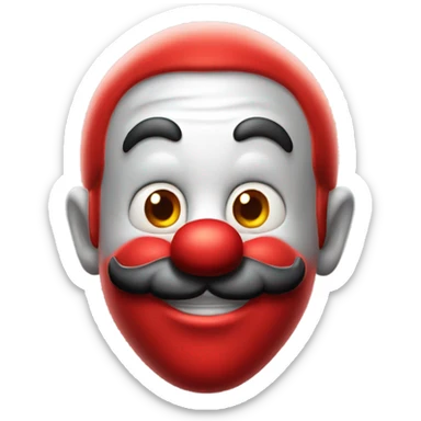 mario avec un nez de clown sticker