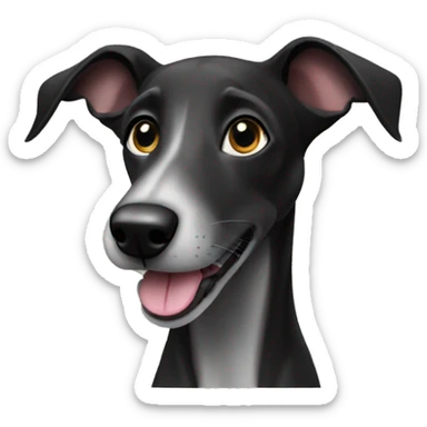 black greyhound puppy sticker