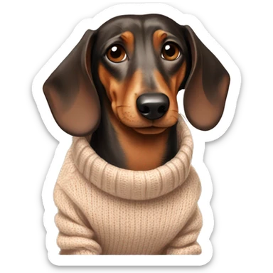 dachshund in a sweater sticker