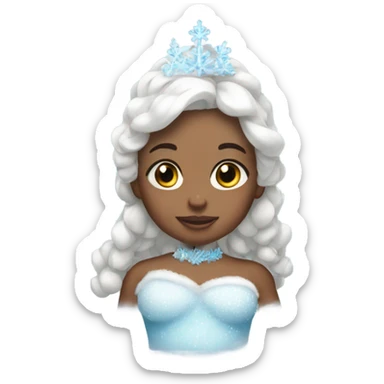 Snow princess baby sticker