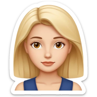 female radiant skin close up sticker