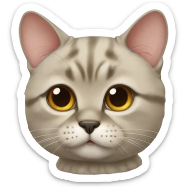 Scottish Golden Chinchilla cat sticker