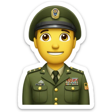 Saludo militar  sticker