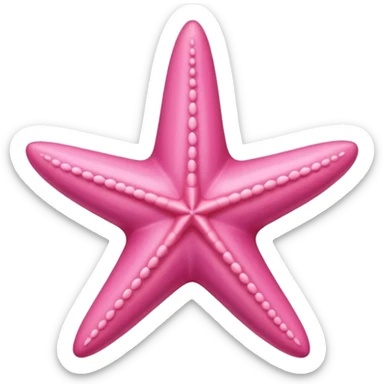 Pink starfish sticker
