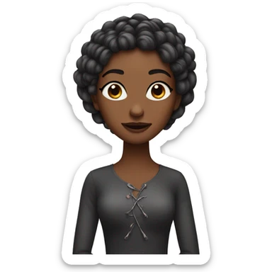 a girl with longest nails sticker