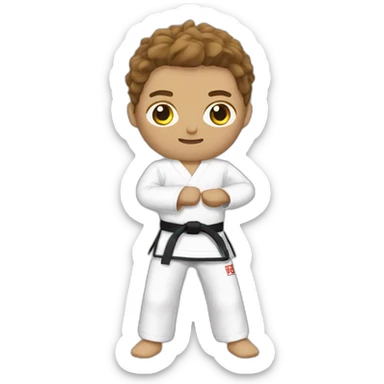 A taekwondo player not a karate player sticker