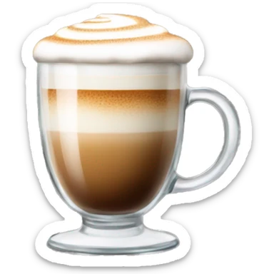 beautiful glass of cappuccino sticker