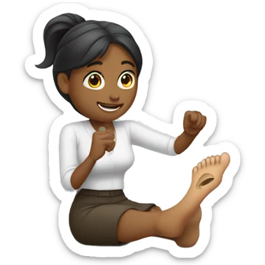 Lady tapping her foot sticker