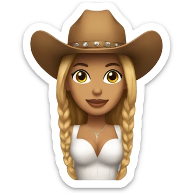 beyonce in cowboy hat sticker