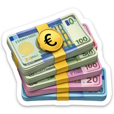 euro bills @emoji sticker