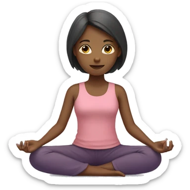 Girl who practice méditation sticker
