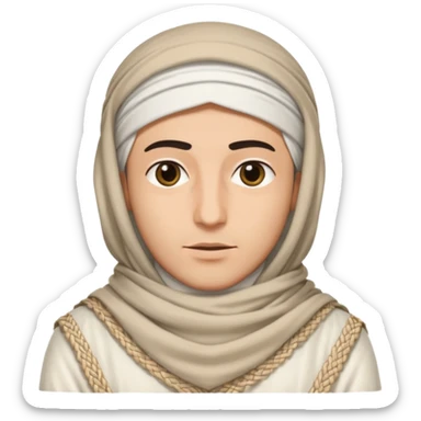 Arabe con un shemagh de color blanco pero solo sea la cabeza y nada de cuerpo sticker