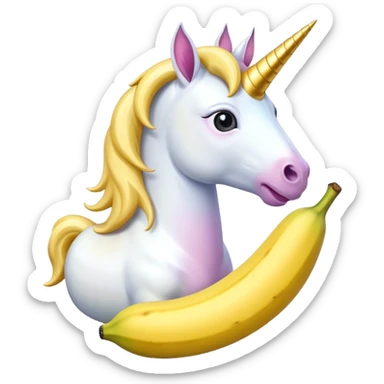 единорог с бананом sticker