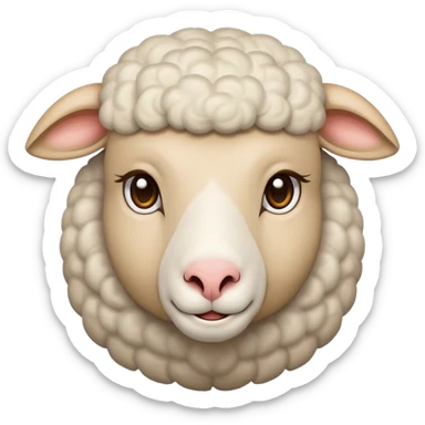 Sheep pleading sticker
