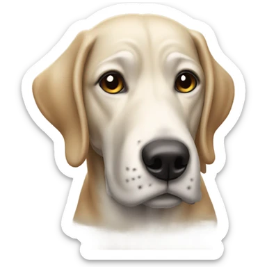 Un perro viejo con bastón  sticker