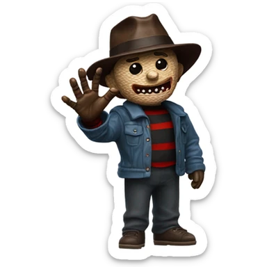 Freddy Krueger realistic with glove sticker