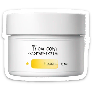 hydrating cream pot with label sticker