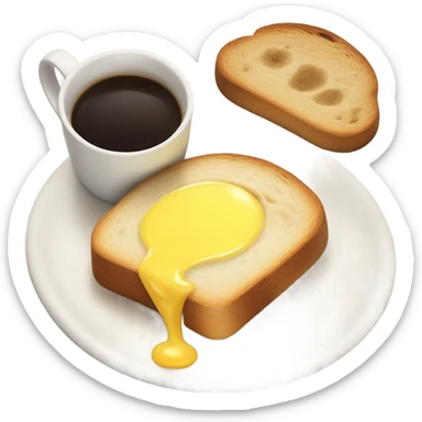 Coffe with bread sticker