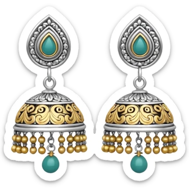 Silver Jhumka sticker