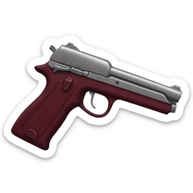 fancy burgundy gun sticker