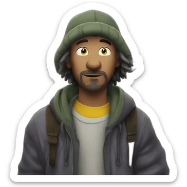 I need a poster of a Disney movie called "Benja Under the Bridge" he is a homless similar to the homeless man from the Simpsons asking for money sticker