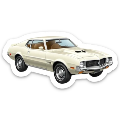 1971 white maverick sticker