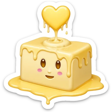 butter with yellow heart sticker