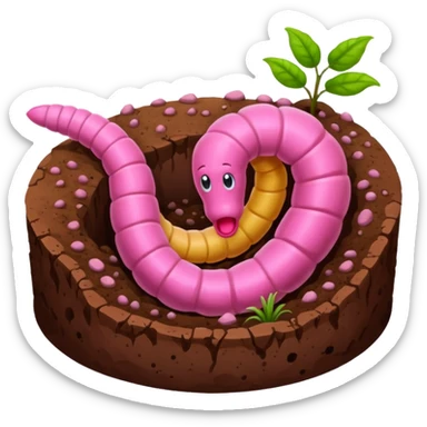worm underground sticker