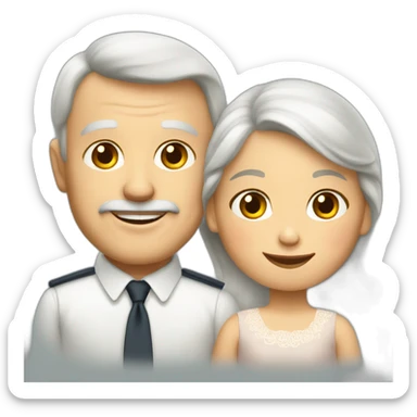 70 years Danish couple sticker