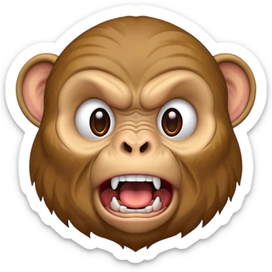 monke screaming sticker