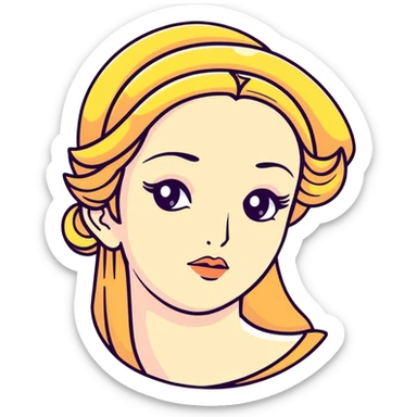 closeup head portrait of universe goddess Sophia with pretty perfect feminine attractive face, cosmic beauty with detailed delicate facial features, head only isolated, no body sticker