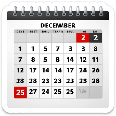 календарь с датой 23 декабря 2025
 sticker