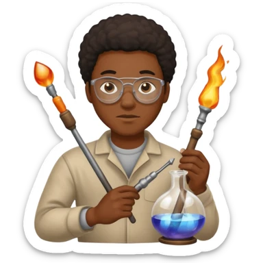 Glass Blower black man sticker