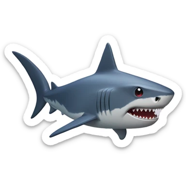 Shark with pixel glasses  sticker