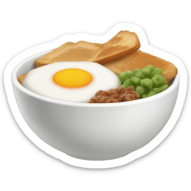 Breakfast bowl sticker