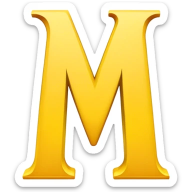 I want A yellow Letter M  sticker