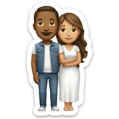 pareja embarazada personas blancas sticker