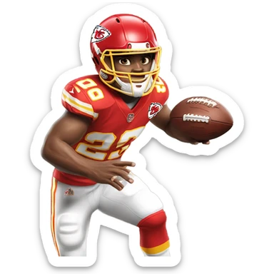 Chiefs football player sticker
