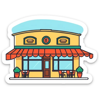 50-year-old women in the picture in an Italian restaurant sticker