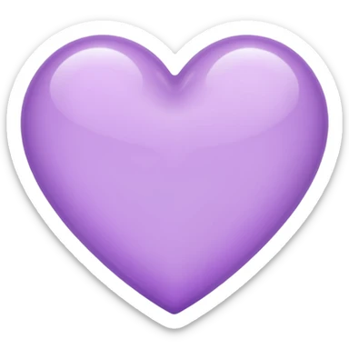 Light purple heart sticker