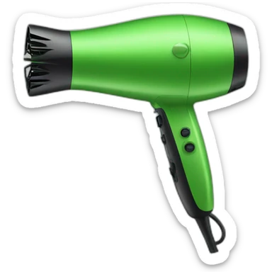 hair dryer green sticker