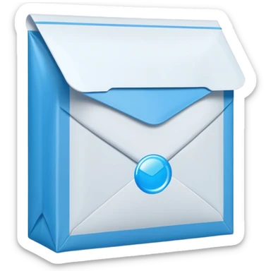 White and blue Amazon package bubble mailer  sticker