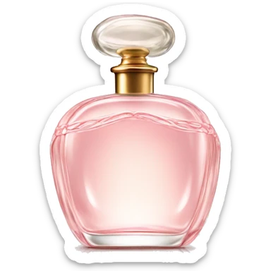 Delicate vintage light pink perfume bottle sticker