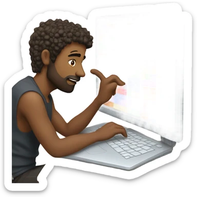 Ugly white man dating a spreadsheet  sticker