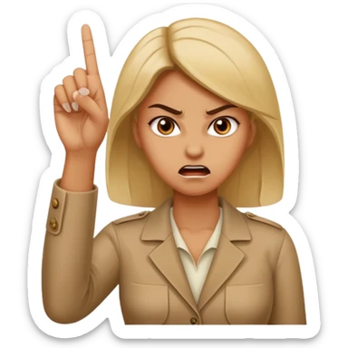 Letters saying “Don’t PMO” With an angry lady standing behind the letters with her fingers up  sticker