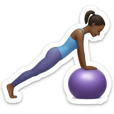 Girl workouts Pilates sticker