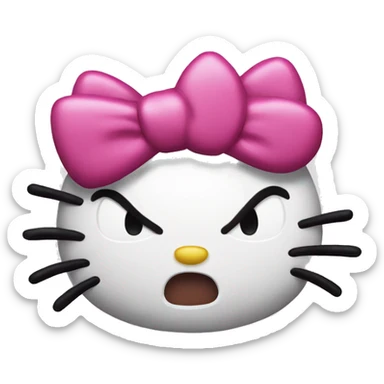 Mad hello kitty sticker
